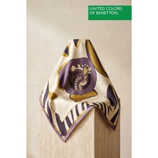 United Colors Of Benetton Sıena Desenli Eşarp -1009-90*90