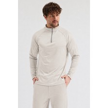 B&H COLLECTİON Erkek Antreman Spor Ceket Hızlı Kuruma Özellikli Yarım Fermuarlı