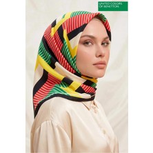 United Colors Of Benetton Sıena Desenli Eşarp -1008-90*90