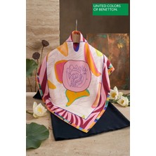 United Colors Of Benetton Sıena Desenli Eşarp -1009-90*90