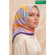 United Colors Of Benetton Sıena Desenli Eşarp -1006-90*90