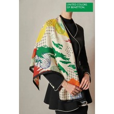 United Colors Of Benetton Sıena Desenli Eşarp -1006-90*90