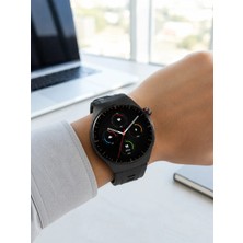 Ruhes Yuvarlak Akıllı Saat Nabız Ölçer, Spo₂, Spor Modları ve Değiştirilebilir Kordon
