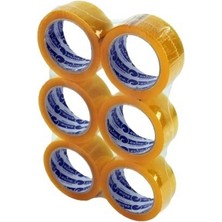 6 Adet Şeffaf Koli Bandı Güçlü Yapışkan Yüzey 40 mm 100 Metre Royaleks