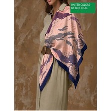 United Colors Of Benetton Sıena Desenli Eşarp -1006-90*90