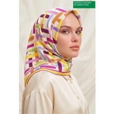 United Colors Of Benetton Sıena Desenli Eşarp -1004-90*90