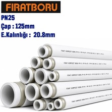 Fırat 125MM 4mt PN25 Kompozit Pprc Boru, Cam Elyaf Takviyeli, 7B00023126
