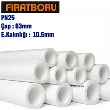 Fırat 63MM 4mt PN25 Pprc Boru, 7B00020063