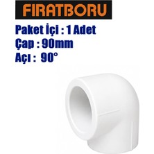 Fırat 90MM*90° Dirsek, Pprc 90*90 Dirsek, 1 Adet, 7B11000090