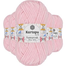 Royaleks Group 5 Adet Yumurcak Kadife El Örgü Ipi Bebe Pembe K768