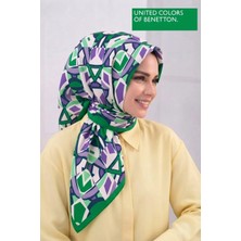 United Colors Of Benetton Sıena Desenli Eşarp -1003-90*90