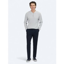 Kip Lacivert Dokuma Jogging Fit Casual Pantolon
