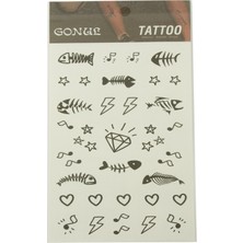 Zero Land Glblseme Kalp Balık Tattoo Dövme STICKER-11928171-BEYAZ