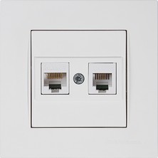 Mutlusan Rita Telefondata Priz (RJ12 CAT5E) Beyaz (5'li Paket)