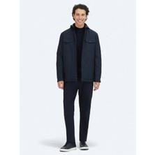 Kip Lacivert Regular Fit Micro Jel Elyaflı Spor Ceket