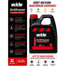 Edde Araba Araç Oto Antifriz Kırmızı 3L Dört Mevsim