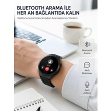 OtoTech Akıllı Saat Android ve Ios Uyumlu Bluetooth Arama, Amoled Hd Ekran ve 3'lü Kordon Seti