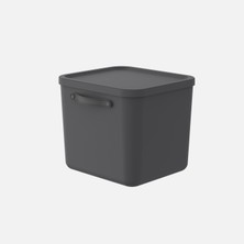 Rotho Mythen Kapaklı Saklama Kutusu Antrasit 40 Litre (5'li Paket)