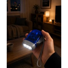 Basmalı Dinamolu El Feneri Pilsiz Taşınabilir LED Aydınlatma
