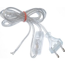 Tek-İş Tek-Iş Arapuarlı 2 Metre Şeffaf Kablolu Fiş (3'li Paket)