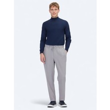Kip Gri Düz Dokuma Jogging Fit Casual Pantolon