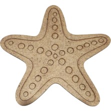 Ardecem Bilgisayar Boyanabilir Ahşap Deniz Yıldızı Figürü 15X15 cm 10 Adet