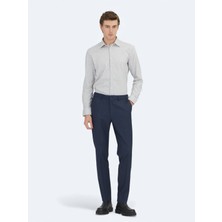 Kip Vizon Çizgili Regular Fit Uzun Dokuma Casual %100 Pamuk Gömlek