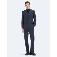 Kip Lacivert Mikro Modern Fit Yün Karışımlı Takım Elbise