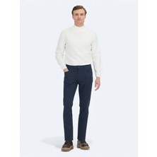 Kip Lacivert Düz Dokuma Slim Fit Spor Pamuk Karışımlı Pantolon