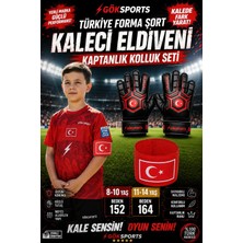 Gök Sports Milli Takım Forma Şort Türkiye Kaleci Eldiveni Türk Bayraklı Kaptan Kolluk Seti