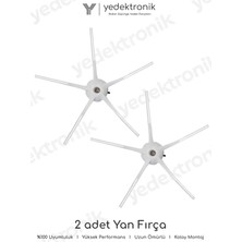 Yedektronik Roborock S7 / S7 Plus / S7 Maxv / S7 Maxv Ultra / S7 Pro Ultra / S7 Max Ultra Uyumlu 2'li Yan Fırça Beyaz | Robot Süpürge Yedek Parça | Yüksek Kalite