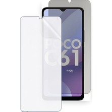 Schitec Xiaomi Poco C61 Uyumlu Ön Yüzey Nano Şeffaf Hidrojel Ekran Koruyucu
