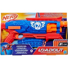Nerf Loadout Phantom Blitz Recon Blaster Dart Saklama Aparatı, 6 Dartlık Döner Hazne, 14 Adet N1 Dart Dahil G3372