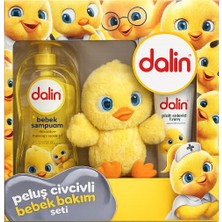 Dalin Peluş Civcivli Bebek Bakım Seti Bebek Şampuanı ve Bakım Kremi Hediye Seti