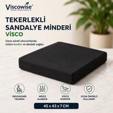 Viscowise Tekerlekli Sandalye Minderi Visco/45*43*7 cm (Çantalı)