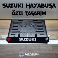 Suzuki Pleksi Motosiklet Plaka Altı  Parlak Siyah Motor Plaka Aksesuarı Cybill Store