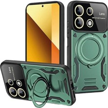 Mudanis Xiaomi Redmi Note 13 4g Kılıf Joy Lens Standlı Kapak - Koyu Yeşil
