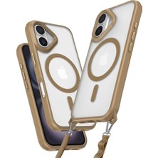 Mudanis Apple Iphone 16 Plus Kılıf Enka Magsafe Silikon Kılıf - Desert