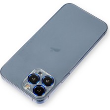 Bezos iPhone 12 Pro Metal Kamera Lens Koruma Cam - Mavi