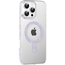 Mudanis Joko Apple Iphone 16 Pro Max Move Taşlı Magsafe Kapak - Lila