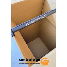 Ambalage Askılı Elbise Kolisi Takım Elbise Abiye Kolisi Elbise Taşıma Kolisi 35 Askı Bölmesi Taşınabilir Gardırop Dolap Askılı Koli Kraft Kalın Koli