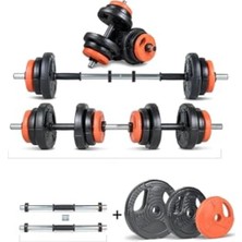 Esranın Dünyası Multifonksiyonel Halter Seti, Turuncu ve Siyah Renk ile Spor Için