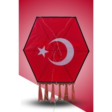 Esranın Dünyası Kumaş Çerçeveli Altıgen Uçurtma, Renkli ve Eğlenceli Tasarım