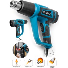 Steiner 2000 Watt 2 Kademeli 4 Başlıklı Sıcak Hava Tabancası Mavi