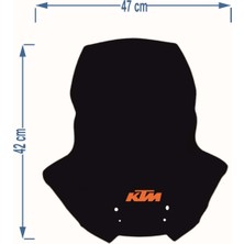 Motospartan KTM DUKE 200 SİPERLİK CAMI FÜME 47CM X 42CM 4MM