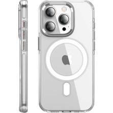 Mudanis Joko Apple Iphone 15 Pro Max Kılıf Crystal Magsafe Kapak - Şeffaf