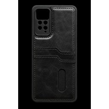 Mudanis Xiaomi Redmi Note 12 Pro 4g Kılıf Sara Kartvizitli Deri Kılıf - Siyah