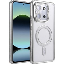 Royaleks Xiaomi Redmi 15C 4g Joke Simli Magneticsafe Kılıf - Gümüş