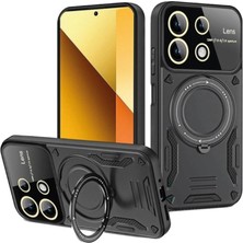 Mudanis Xiaomi Redmi Note 13 4g Kılıf Joy Lens Standlı Kapak - Siyah