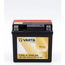 Varta Powersports TX5L-4 / TX5L-BS 12V 4AH 80A Agm Motosiklet Aküsü
